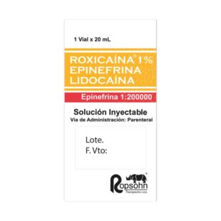 ROXICAINA 1% EPINEFINA 1200 UI 20 ML