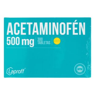 ACETAMINOFEN 500 MG 300 TABLETAS LP (RF)