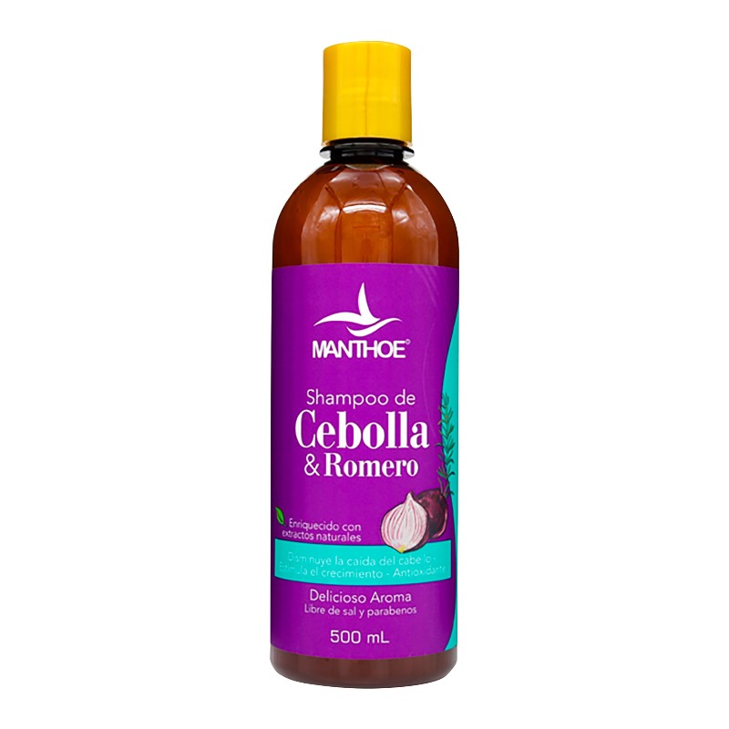 CHAMPU MANTHOE CEBOLLA Y ROMERO 500 ML